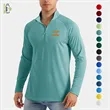 REPREVE® - Men's Quarter Zipper rPET Polyester Raglan Sleeve | https://www.bestnamebadges.com