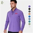 REPREVE® Men's Quarter Zipper rPET Performance Long Sleeve | https://www.bestnamebadges.com