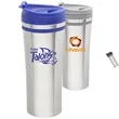 15 oz Insulated Stainless Steel Travel Mugs w/ Flip Lid Top | https://www.bestnamebadges.com