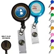 Round Badge Reel Holder Transparent w/ Paper | https://www.bestnamebadges.com