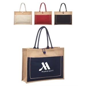 Union Printed - Cotton Pocket Jute Tote Bags