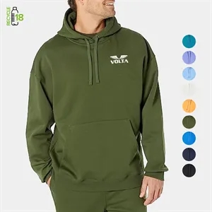 Men's rPET Wrinkle Resistance Fleece Hoodie w/ Pocket | https://www.bestnamebadges.com