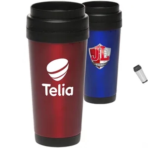 16 oz Double Wall Stainless Steel Insulated Travel Mugs | https://www.bestnamebadges.com