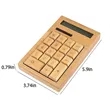 Eco Portable Solar Home Business Desktop Bamboo Calculators | https://www.bestnamebadges.com
