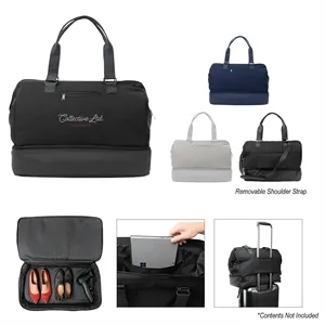 The Weekender Travel Bag With Drop Bottom | https://www.bestnamebadges.com