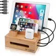 Multifunctional Desktop Organizer Bamboo Charging Station | https://www.bestnamebadges.com
