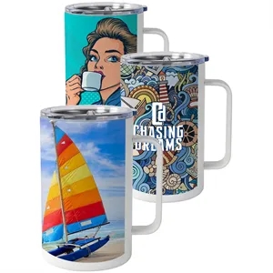 20 oz. Insulated Stainless Steel Sublimation Mug | https://www.bestnamebadges.com