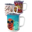 10 oz. Insulated Stainless Steel Sublimation Mug | https://www.bestnamebadges.com