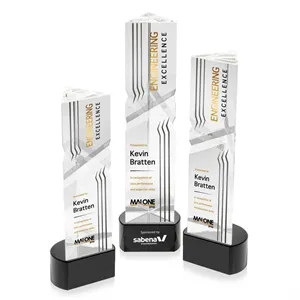 Oakham VividPrint™ Award on Paragon Base - Black | https://www.bestnamebadges.com