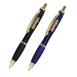 Executive Curved Gold Trim Metal Pen | https://www.bestnamebadges.com