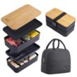 Bamboo Bento Box with Utensils & Lunch Bag | https://www.bestnamebadges.com