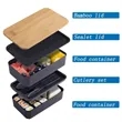 Bamboo Bento Box with Utensils & Lunch Bag | https://www.bestnamebadges.com