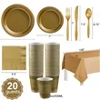 Disposable Party Dinnerware Set for 20 Guests | https://www.bestnamebadges.com