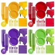 Disposable Party Dinnerware Set for 20 Guests | https://www.bestnamebadges.com