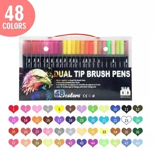 48 Colors Dual Tip Markers