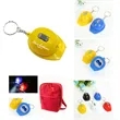 Plastic Helmet Shaped LED Light Bottle Opener Keychain | https://www.bestnamebadges.com