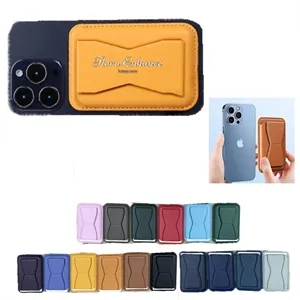 Magnetic Removable Leather Card Wallet With Phone Kickstand