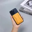 Magnetic Removable Leather Card Wallet With Phone Kickstand | https://www.bestnamebadges.com