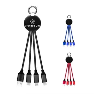 Glowing Logo 4 In 1 USB Charge Cable