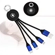 Glowing Logo 4 In 1 USB Charge Cable | https://www.bestnamebadges.com