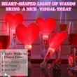 Heart Shaped Flashing LED Glow Sticks | https://www.bestnamebadges.com