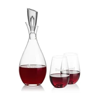 Juliette Decanter & Boston Stemless Wine | https://www.bestnamebadges.com