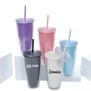 24oz Double-Wall Straw Cup