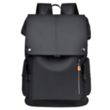 Business Travel Rucksack Black Leather Laptop Backpack  | https://www.bestnamebadges.com
