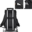 Business Travel Rucksack Black Leather Laptop Backpack  | https://www.bestnamebadges.com