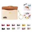 Leather Mini Coin Purse W/Press Button And Key Ring | https://www.bestnamebadges.com