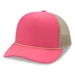 5 Panel Foam Mesh Back Trucker Cap w/Rope | https://www.bestnamebadges.com