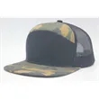 7 panel Hybrid trucker cap | https://www.bestnamebadges.com