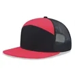 7 panel Hybrid trucker cap | https://www.bestnamebadges.com
