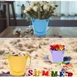 Small Metal Buckets with Handle Multi Colored | https://www.bestnamebadges.com