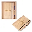 Bamboo & Cork Journal Set | https://www.bestnamebadges.com