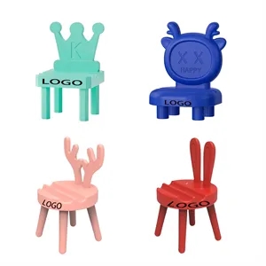 Cute Cartoon Chair Cell Phone Holder Rabbit Reindeer Crown