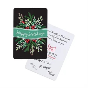 Festive Flourish Holiday Greeting Card | https://www.bestnamebadges.com