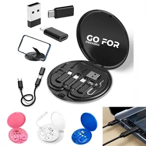 USB C Adapter Multiple Charging Cable Case with Phone Holder