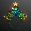 LED Christmas Tree Fun Headband | https://www.bestnamebadges.com