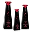 Alicia Gemstone Award - Black/Ruby | https://www.bestnamebadges.com