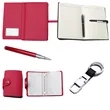 4 in 1 Notebook with Pen Card Holder Wallet Keychain Set | https://www.bestnamebadges.com