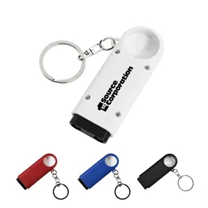 LED Flashlight Keyring with Magnifier