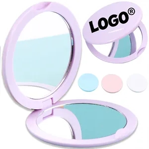 Portable Travel Handheld Makeup Round Mirror