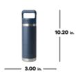 YETI Rambler 18oz Straw Bottle w/ Matching Lid | https://www.bestnamebadges.com
