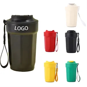 Vacuum Stainless Steel Travel Coffee Mug With Leak-proof Lid