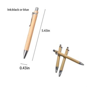 Eco-Friendly Bamboo Name Ballpoint Plunge-Action Pen