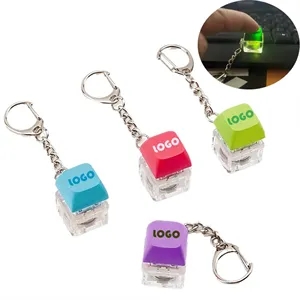 Keychain Pendant Keyboard Keycap Button W/LED Lights