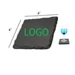 4" x 4" Natural Insulated Slate Coasters | https://www.bestnamebadges.com
