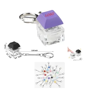 0.7" x 0.7" x 1" Acrylic Decompression Keycap Keychain