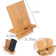 Simple Bamboo Portable Phone Stand | https://www.bestnamebadges.com